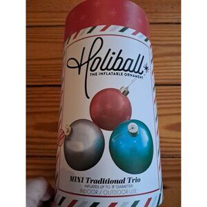 Inflatable Ornaments 8 Inches Trio Red Green Silver | Holiball